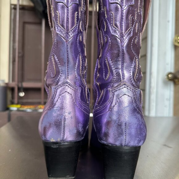 Women's Cowboy Boots -Purple - 7.5 W -  Cowboy Carter! - Picture 5 of 8